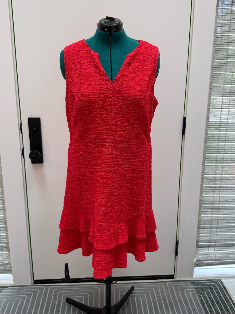 SHARAGANO Red Boucle Dress US 16